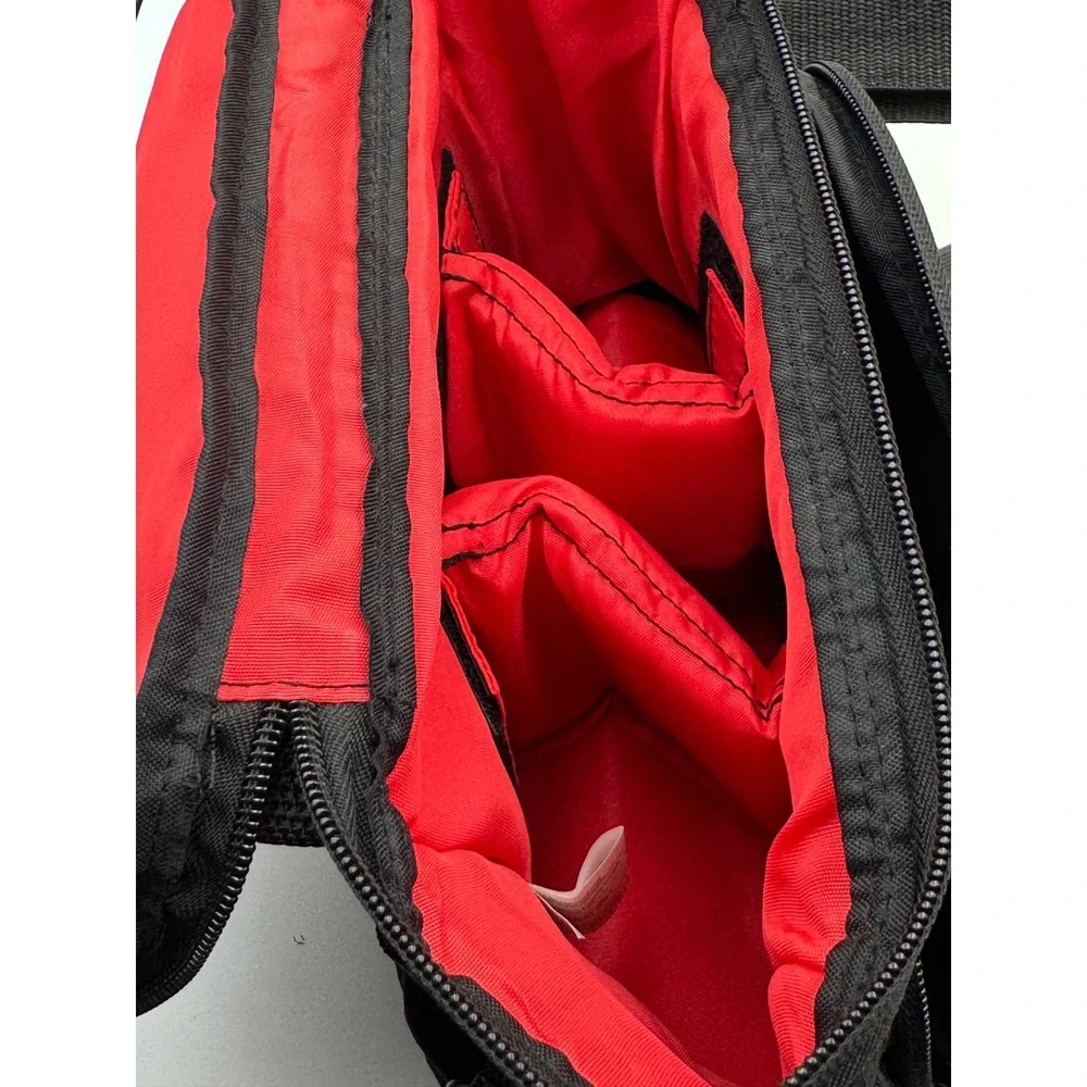 Ritz Gear Camera Shoulder Bag Black Red Padded Dividers Adjustable Strap